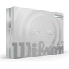 image:imageWILSON 2025 Duo Soft Golf Balls  12 BallsGreenSilver Stripe