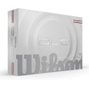 image:imageWILSON 2025 Duo Soft Golf Balls  12 BallsWhiteRed Stripe