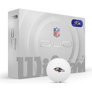 image:imageWILSON 2025 Duo Soft NFL Golf Ball  12 Balls White Multiple TeamsBaltimore Ravens