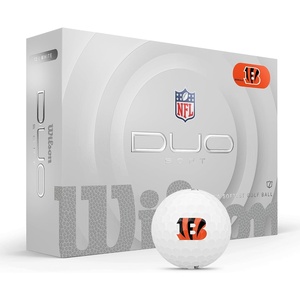 image:imageWILSON 2025 Duo Soft NFL Golf Ball  12 Balls White Multiple TeamsCincinnati Bengals
