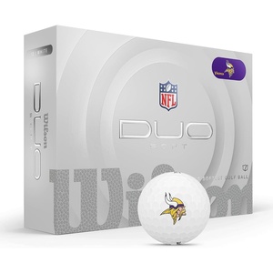 image:imageWILSON 2025 Duo Soft NFL Golf Ball  12 Balls White Multiple TeamsMinnesota Vikings