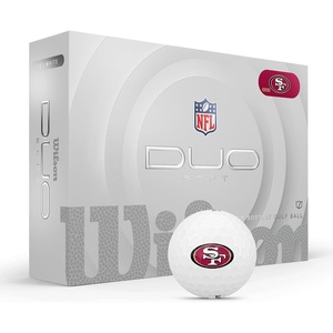 image:imageWILSON 2025 Duo Soft NFL Golf Ball  12 Balls White Multiple TeamsSan Francisco 49ers