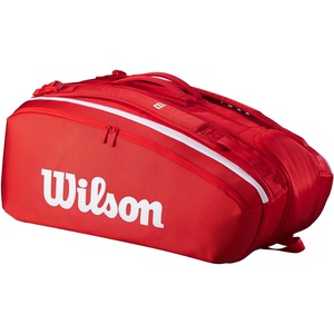 image:imageWILSON 2025 Super Tour Red Tennis Racket BagsRacket Bag  Holds up to 15 Rackets