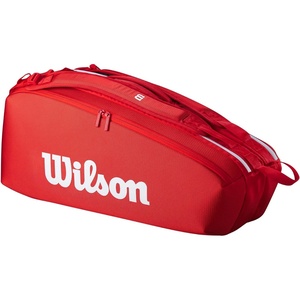 image:imageWILSON 2025 Super Tour Red Tennis Racket BagsRacket Bag  Holds up to 6 Rackets