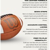 image:imageWILSON GST Leather Game Footballs  Multiple Sizes  SylesBrownRoyal Blue