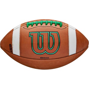 image:imageWILSON GST Leather Game Footballs  Multiple Sizes  SylesBrownGreen