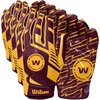 image:imageWilson NFL Stretch Fit Football Gloves  Youth and Adult SizesWashington Commanders
