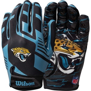 image:imageWilson NFL Stretch Fit Football Gloves  Youth and Adult SizesJacksonville Jaguars