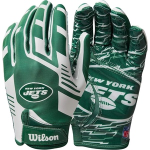 image:imageWilson NFL Stretch Fit Football Gloves  Youth and Adult SizesNew York Jets
