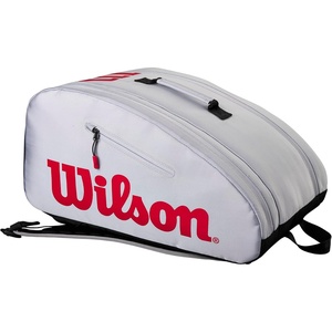 image:imageWILSON Super Tour Pickleball Bag  Holds up to 3 Paddles GreyRedBlack