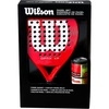 image:imageWilson Optix XP Padel Kit  Red Featuring the red Optix XP Paddle and Three Wilson Rush 100 Balls