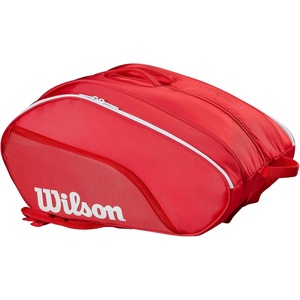 image:imageWILSON Tour Red Padel Bag  RedWhite Holds up to 6 Padel Rackets