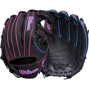 image:imageWilson  A1000  Adult  Youth Baseball Glove  Mitt  Sizes 11  125  Right  Left Hand Throw  Multiple StylesBlackFlamingo PinkCool Blue
