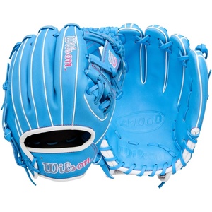 image:imageWilson  A1000  Adult  Youth Baseball Glove  Mitt  Sizes 11  125  Right  Left Hand Throw  Multiple StylesCool BlueWhiteFlamingo Pink