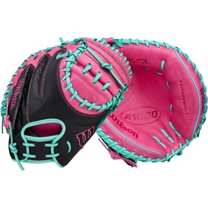 image:imageWilson  A1000  Adult  Youth Baseball Glove  Mitt  Sizes 11  125  Right  Left Hand Throw  Multiple StylesFlamingo PinkSeafoamBlack