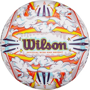 image:imageWILSON Graffiti Peace Volleyball  Official SizeWhiteOrange