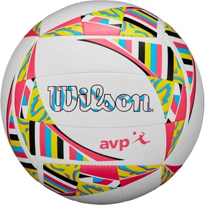 image:imageWilson AVP Movement VolleyballsWhitePinkYellow